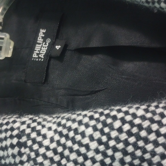 Philippe Adec Paris Black and White Micro Checkered Blazer Jacket - Picture 4 of 11